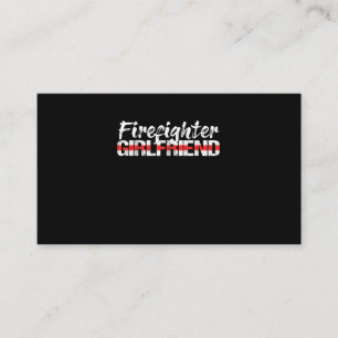 Firefighter Girlfriend Thin Red Line Firewoman Loyalty Card