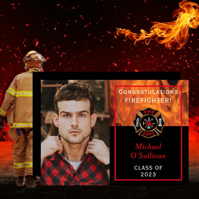 Firefighter Graduation Announcement (Creator Uploaded)