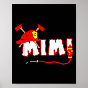 Firefighter Grandma Shirt Fire Department Hydrant  Poster