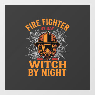 Firefighter Halloween Witch Night Design