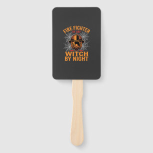 Firefighter Halloween Witch Night Design Hand Fan
