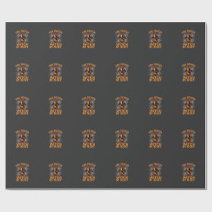 Firefighter Halloween Witch Night Design Wrapping Paper