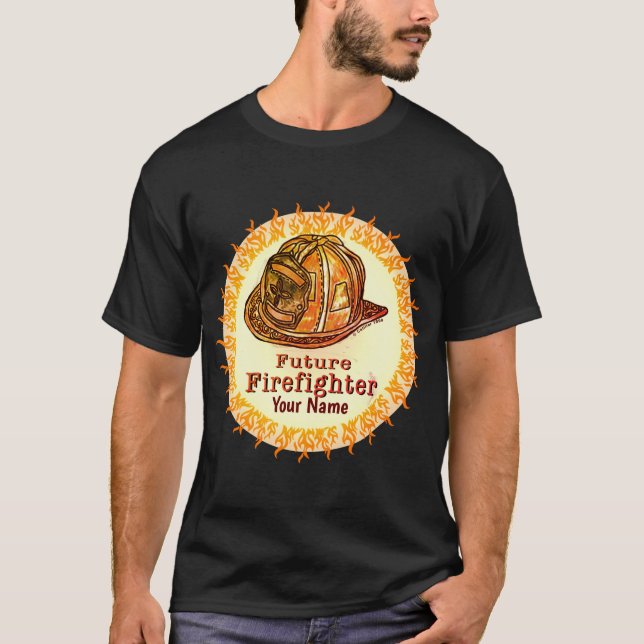 FireFighter  helmet future firefighters T-Shirt (Front)