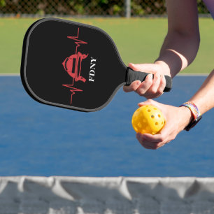 Firefighter Helmet Heartbeat Personalised   Pickleball Paddle