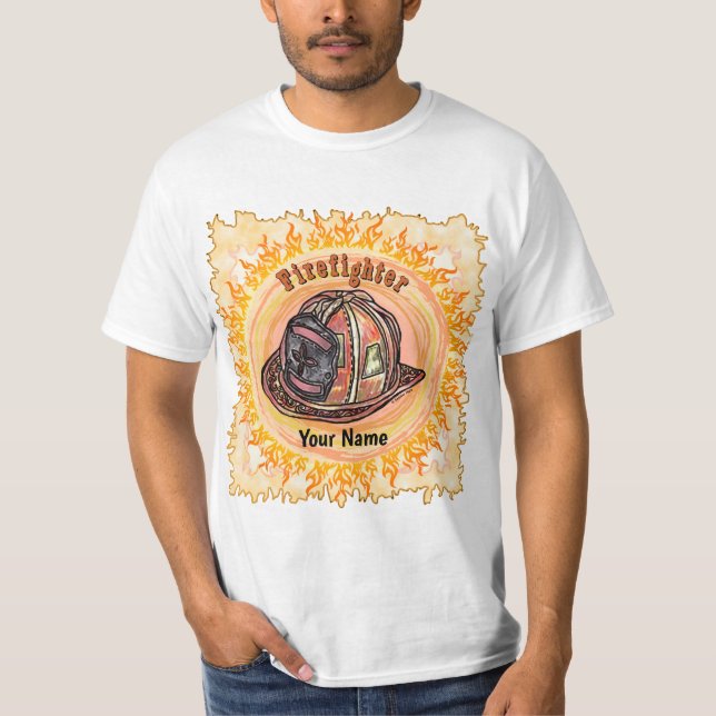 Firefighter Helmet   tshirt (Front)