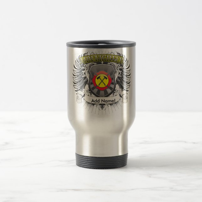 Firefighter Heraldry Travel Mug (Center)