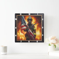 Firefighter Hero American Flag Protection