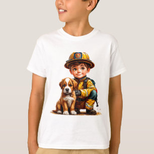 👨🚒 Firefighter Hero Dog Rescue Gift 🚒 T-Shirt