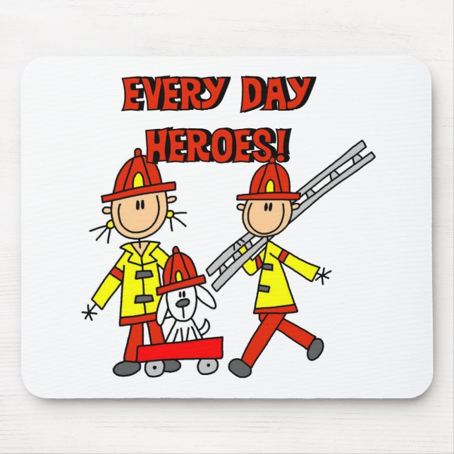 Firefighter Heroes Mouse Pad (Front)