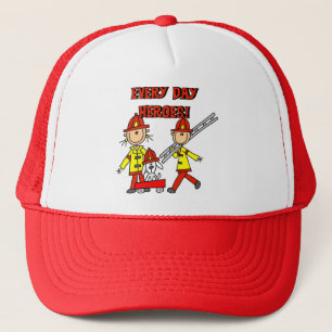 Firefighter Heroes Tshirts and Gifts Trucker Hat