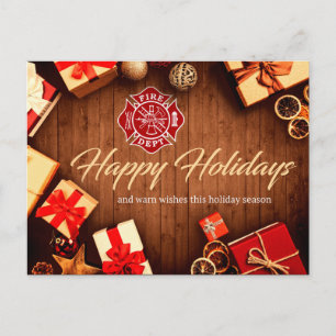 Firefighter Holiday Card