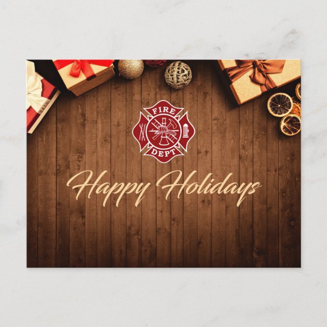 Firefighter Holiday Card (Front)