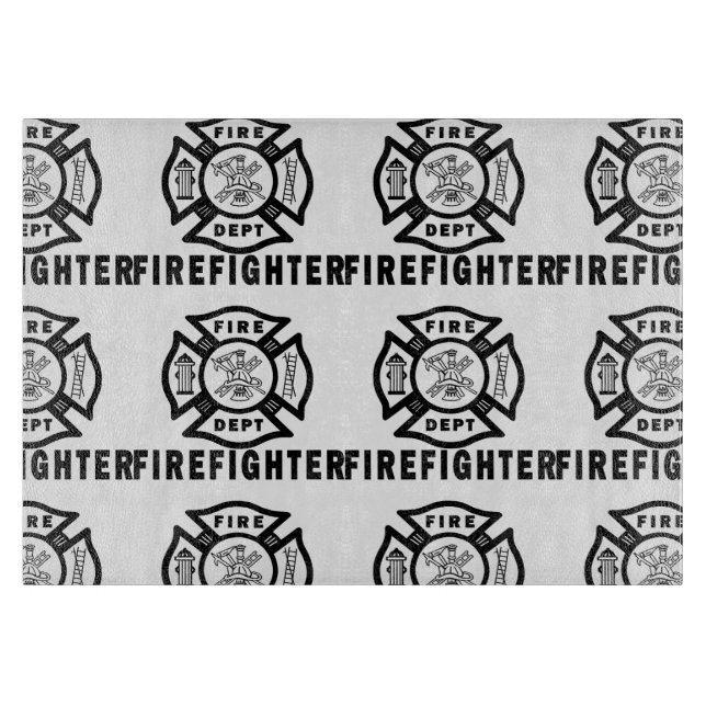 Firefighter Home Cutting Board (Front)