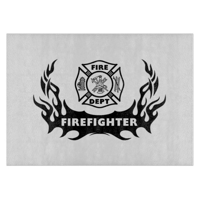 Firefighter Home Cutting Board (Front)