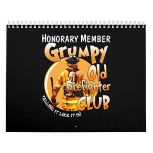 Firefighter Honorary Member Grumpy Firefighter Calendar