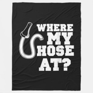 Firefighter Hose Adult Humour For Firefighters Fleece Blanket