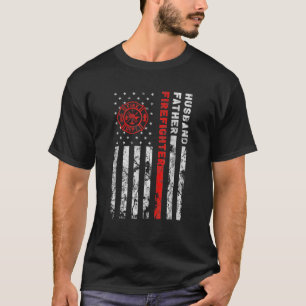 Firefighter Husband Father Fireman Fathers Day Gif T-Shirt