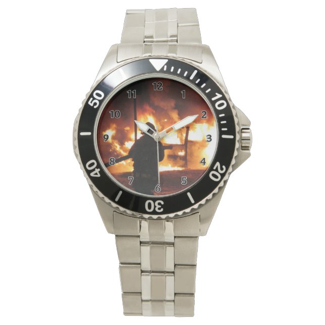 Firefighter In The Flames Watch (Front)