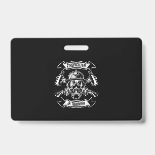Firefighter In Training Axe Gas Masks Aspirant ID Badge