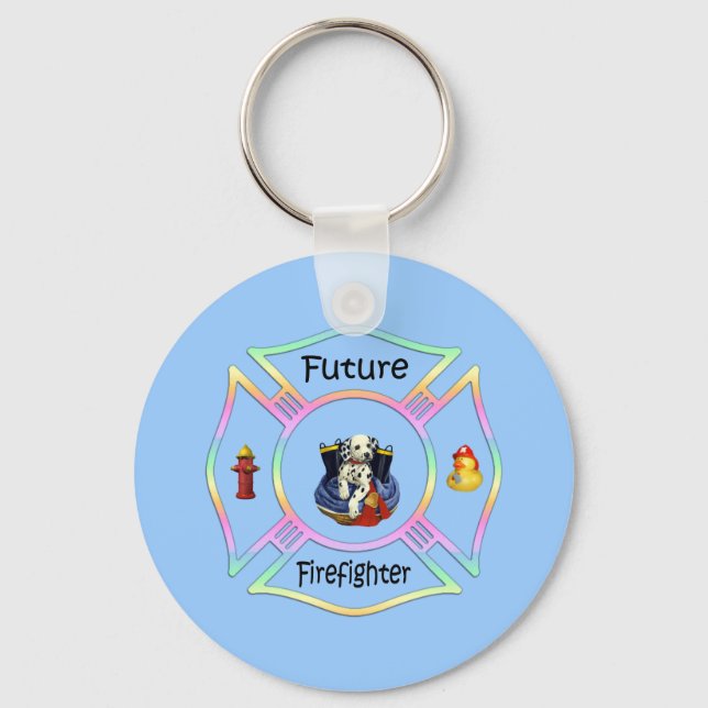 Firefighter Kids Key Ring (Front)