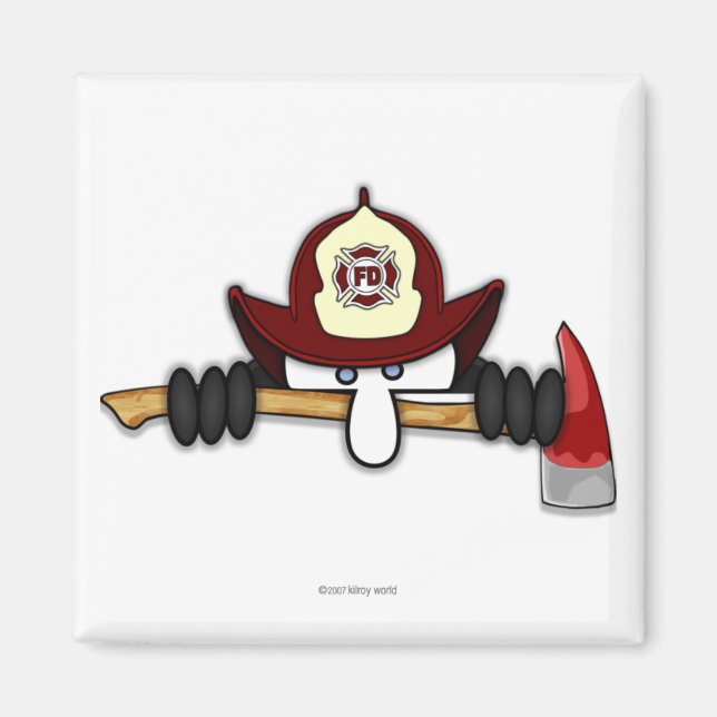 Firefighter Kilroy Magnet 2 (Front)