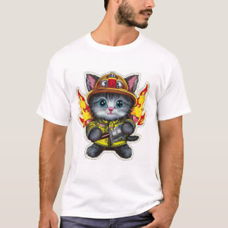 Firefighter kitty T-Shirt