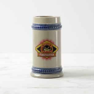 Firefighter Logo Beer Stein