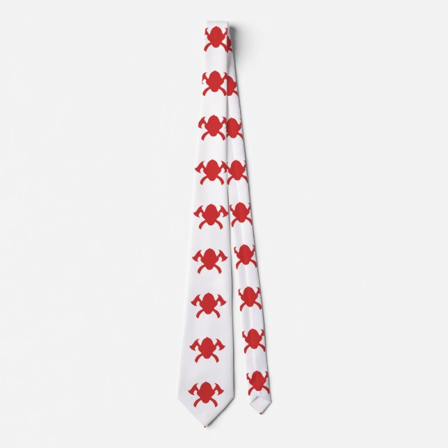 firefighter logo red silhouette tie (Front)
