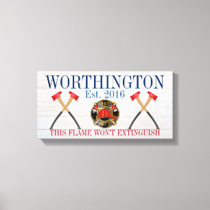 FIREFIGHTER Love Canvas Sign