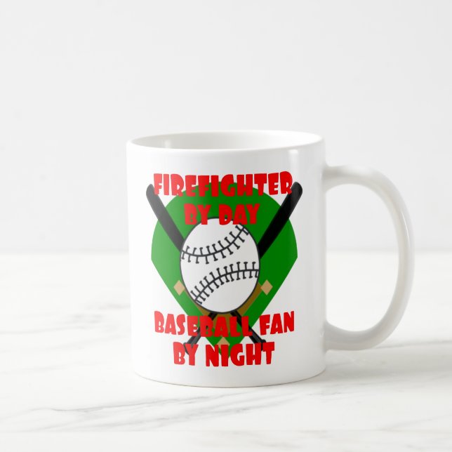 Firefighter Loves Baseball Coffee Mug (Right)