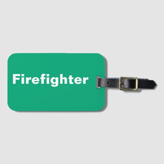 Firefighter Luggage Tag (Front Horizontal)