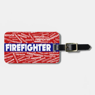Firefighter Luggage Tag Red 1 (add your info)