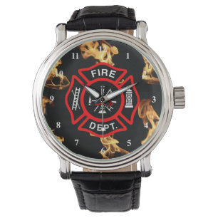 Firefighter Maltese Cross   Fire Dept Badge Watch