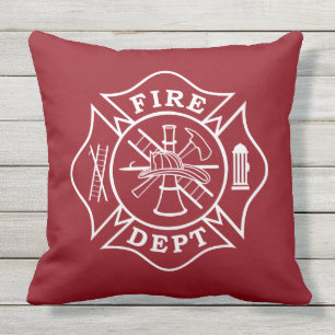 Firefighter Maltese Cross Throw Pillow - 20" x 20"