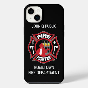 Firefighter Modern Name Template iPhone 14 Plus Case