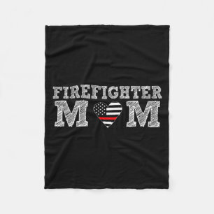 Firefighter Mom Fireman Gift Proud Firefighter Quo Fleece Blanket