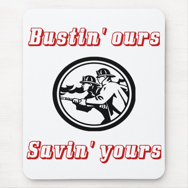 Firefighter Mouse Pad. Pad (Front)
