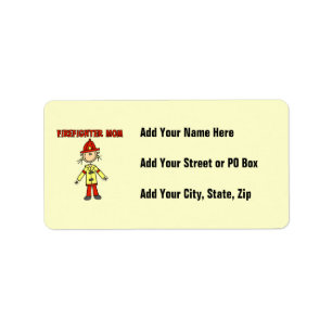 Firefighter Mum T-shirts and Gifts Label