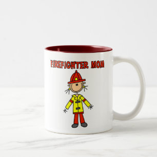 Firefighter Mum T-shirts and Gifts Two-Tone Coffee Mug