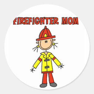 Firefighter Mum Tshirts and Gifts Classic Round Sticker