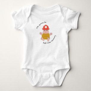 Firefighter mummy baby bodysuit