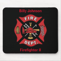 Firefighter Name and Rank Emblem