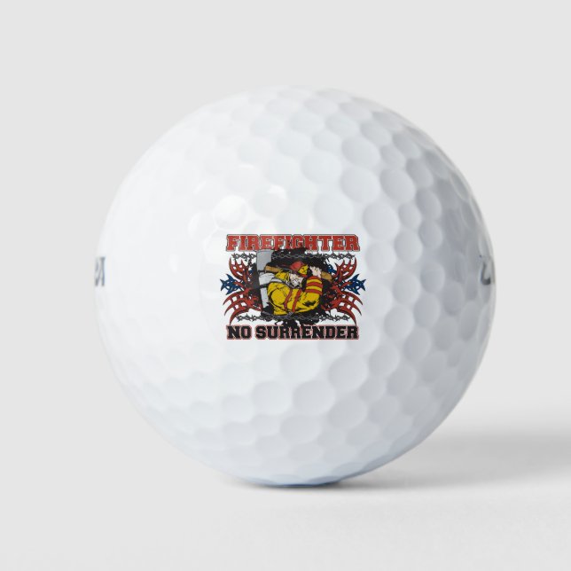 Firefighter No Surrender Golf Balls (Front)
