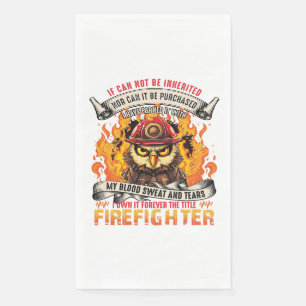 Firefighter Owl Napkin