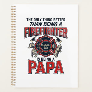 Firefighter Papa Vintage Engraving Shirt Design_1 Planner