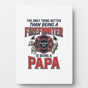 Firefighter Papa Vintage Engraving Shirt Design_1 Plaque