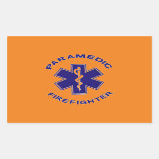 Firefighter Paramedic Rectangular Sticker