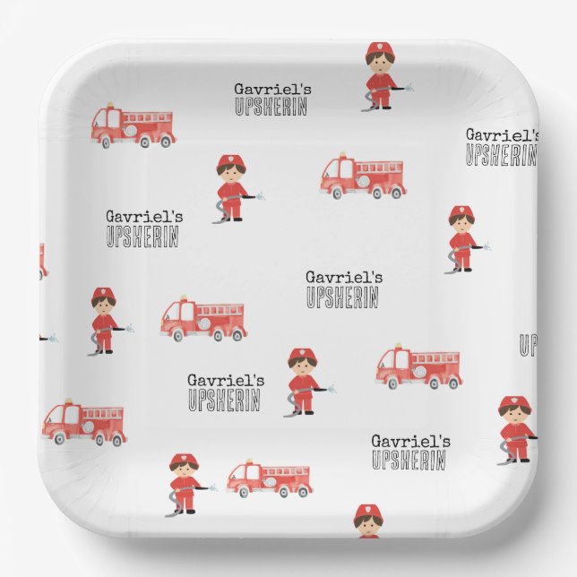 Firefighter Party Plates (Front)