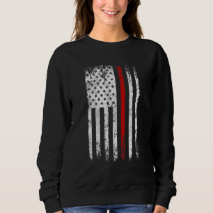 Firefighter Patriotic USA American Flag Firefighti Sweatshirt