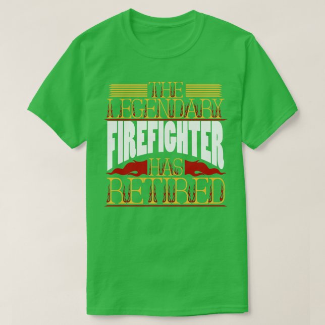 Firefighter Pension Retirement T-Shirt (Design Front)